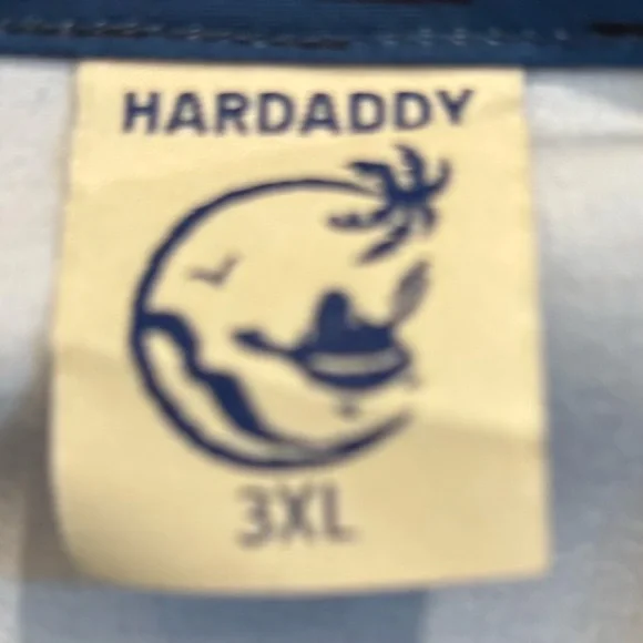 Hardaddy Retro Cocktail Button Front Short Sleeve Blue Shirt Size 3XL NWT - Picture 4 of 4